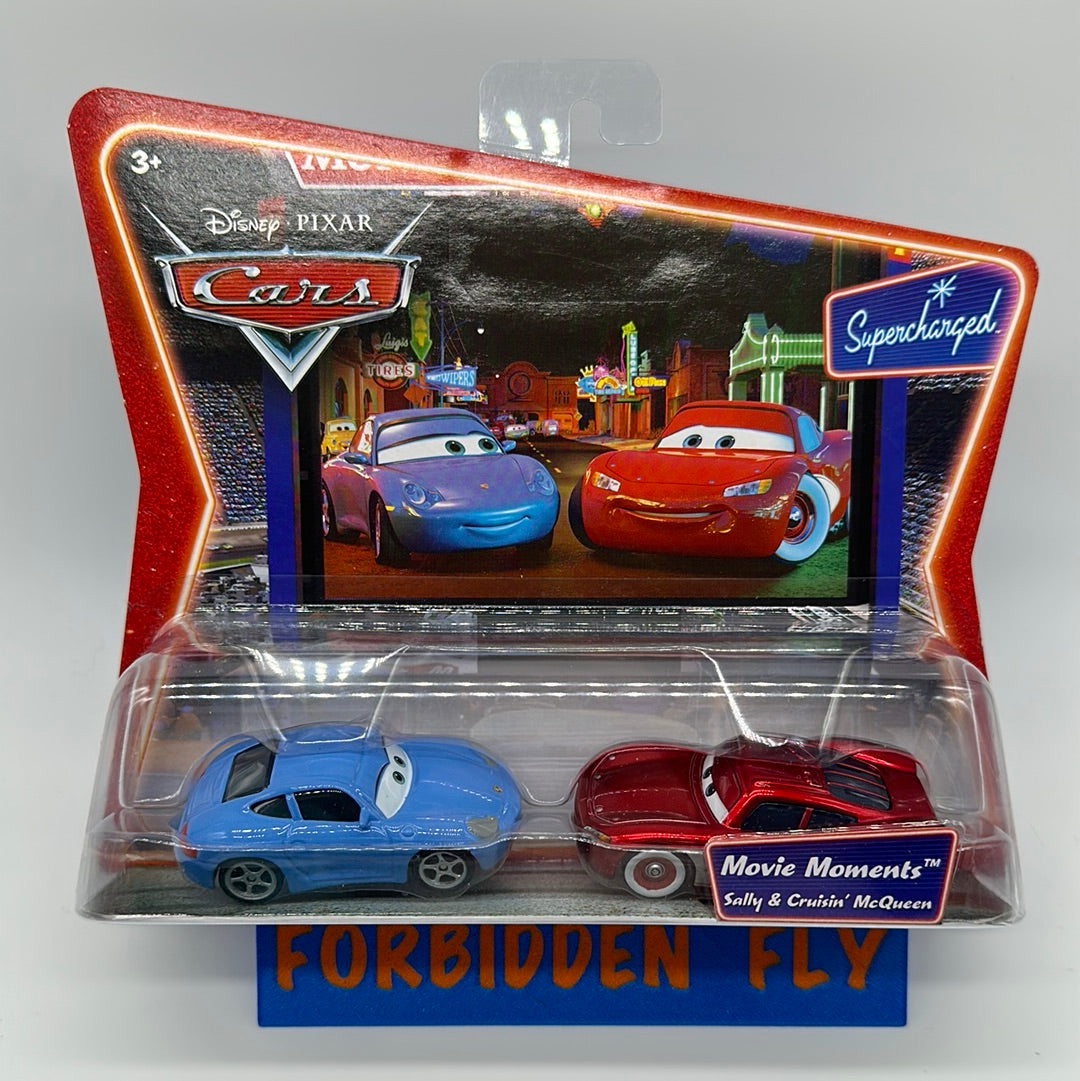 Disney Pixar Cars Movie - Supercharged Two Pack - Movie Moments Sally & Cruisin’ Lightning McQueen