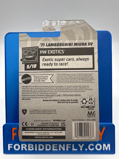 Hot Wheels Super Treasure Hunt - 2022 L Case - ‘71 Lamborghini Miura SV