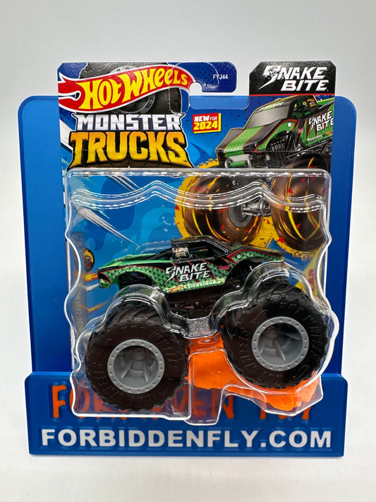 Hot Wheels Monster Trucks - w/ Crushed Car - Snake Bite