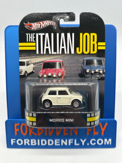 Hot Wheels 2013 Retro Entertainment Premium Single - The Italian Job - Morris Mini (White) (Movie Reel Packaging)