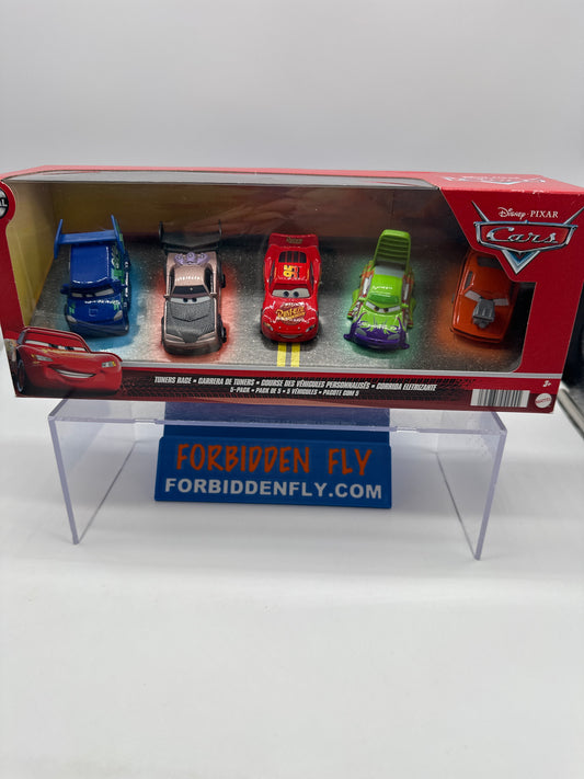 Disney Pixar Cars Movie - Metal Logo - Tuners Race 5 Car Gift Pack Multipack Set
