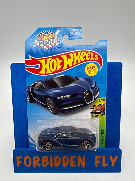 Hot Wheels 2019 Walmart Exclusive Hot Wheels Month Card - ‘16 Bugatti Chiron - Blue