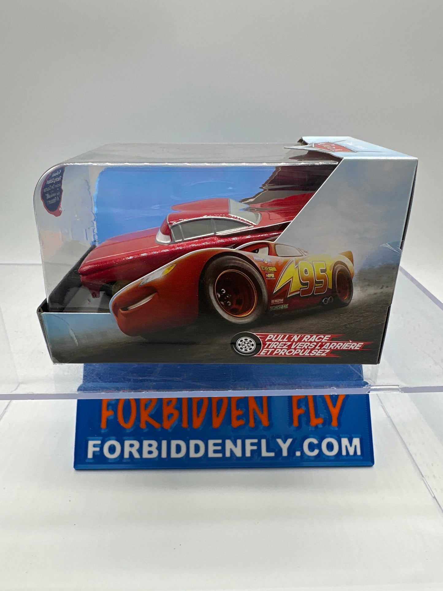 Disney Pixar Cars Movie - Disney Store Parks 1:43 Exclusive “Pull ‘n’ Race” Pullback Racing Action - Lightning Ramone