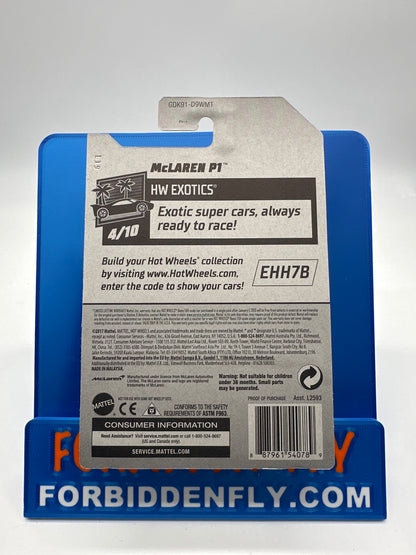Hot Wheels Mainline - Factory Stickered 2018 - Exclusive Zamac Edition #15/18 - McLaren P1