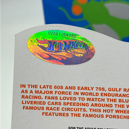 Hot Wheels RLC Red Line Club - 2013 Release - Gulf Porsche 917K