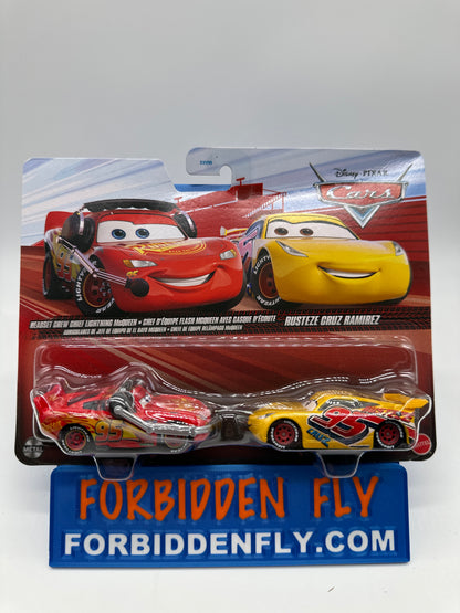 Disney Pixar Cars 2026 - (Two) 2 Pack - Headset Crew Chief Lightning McQueen & Cruz Ramirez