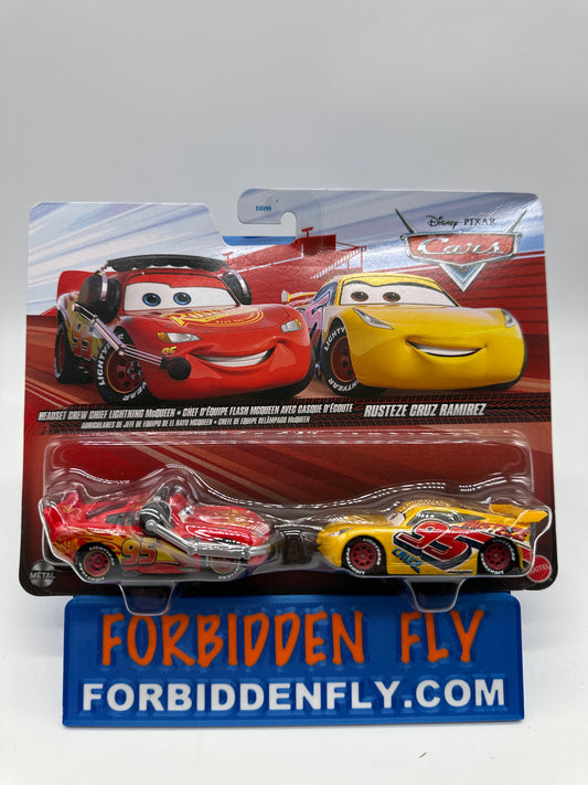 Disney Pixar Cars 2026 - (Two) 2 Pack - Headset Crew Chief Lightning McQueen & Cruz Ramirez