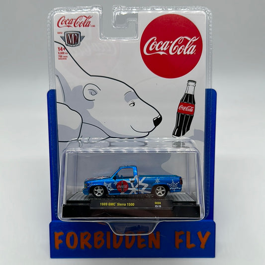 M2 Machines 2023 Coca-Cola Holiday Acrylic - SK08 - Blue 1989 GMC Sierra 1500