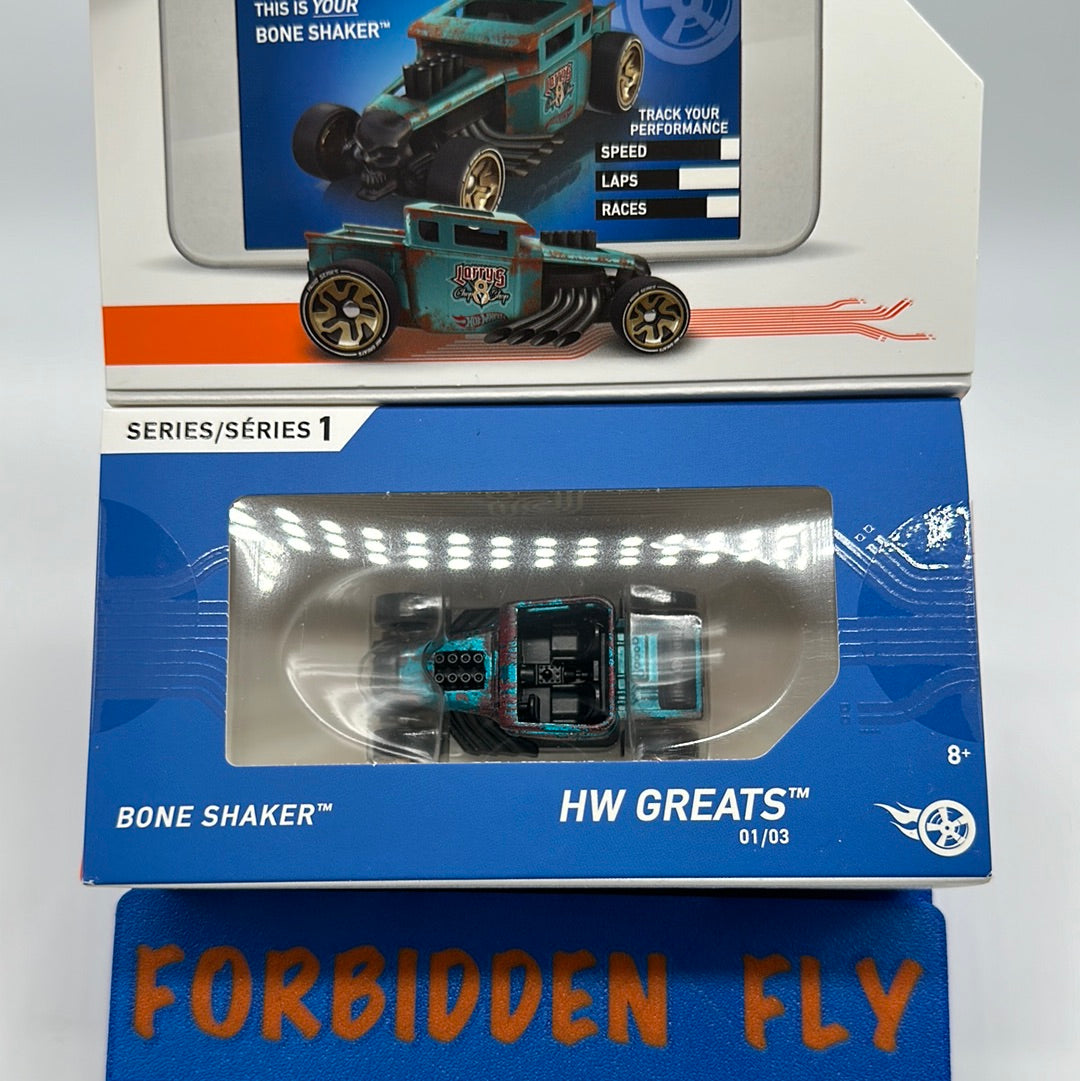 Hot Wheels Boxed Series 1 ID Car - HW Greats - Bone Shaker - Blue