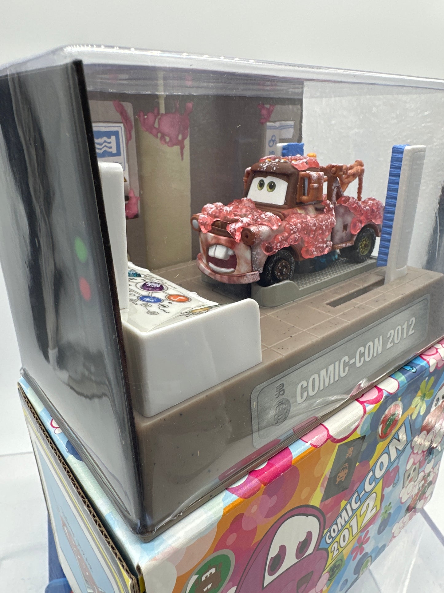 Disney Pixar Cars Movie - 2012 SDCC Comic Con Exclusive - Soapy Suds Bathroom Mater w/ Display