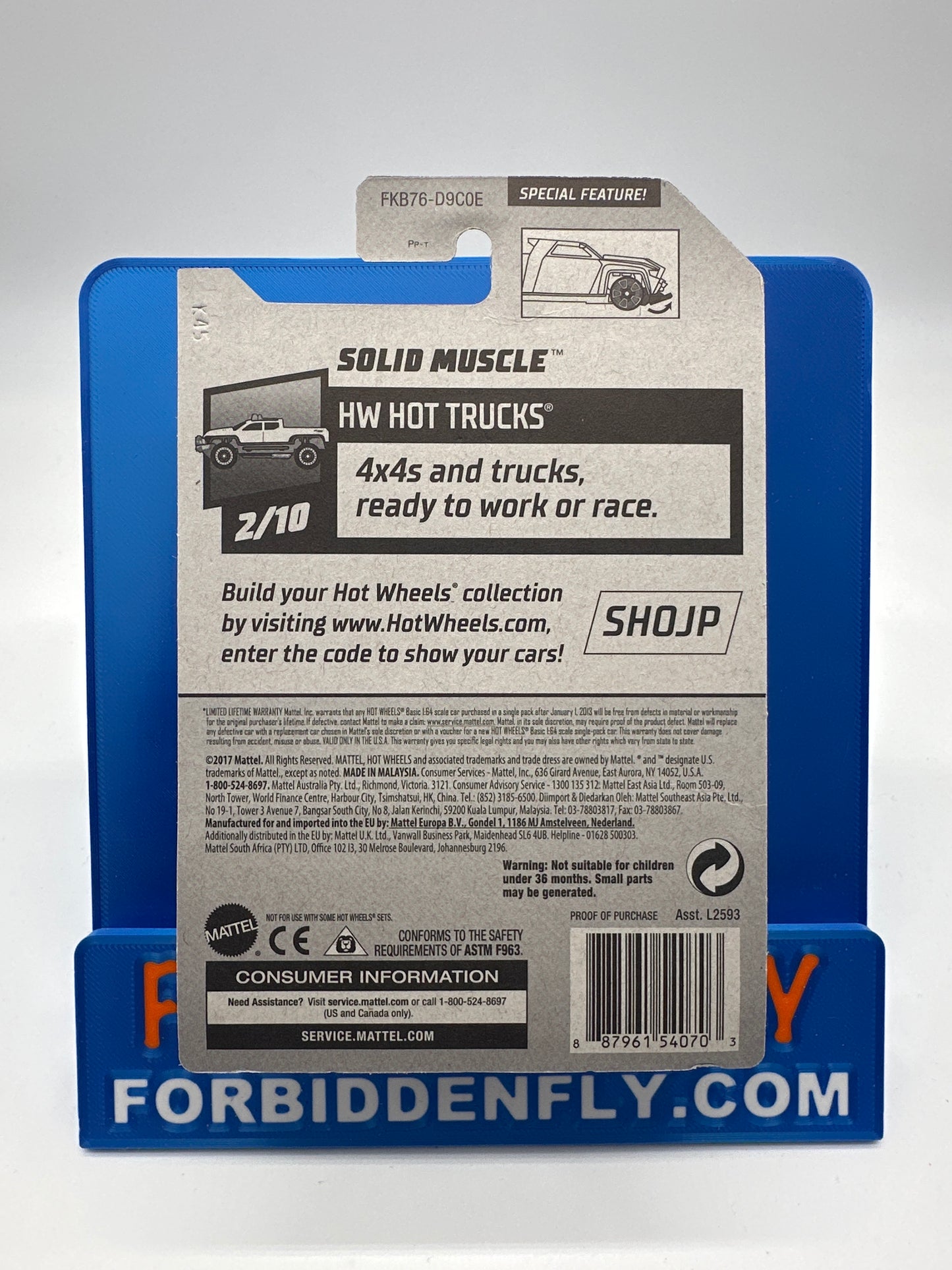 Hot Wheels Mainline - Factory Stickered 2018 - Exclusive Zamac Edition #1/18 - Solid Muscle *Cracked Blister*