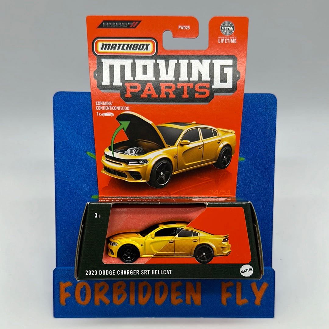 Matchbox Moving Parts Series - Yellow 2020 Dodge Charger SRT Hellcat