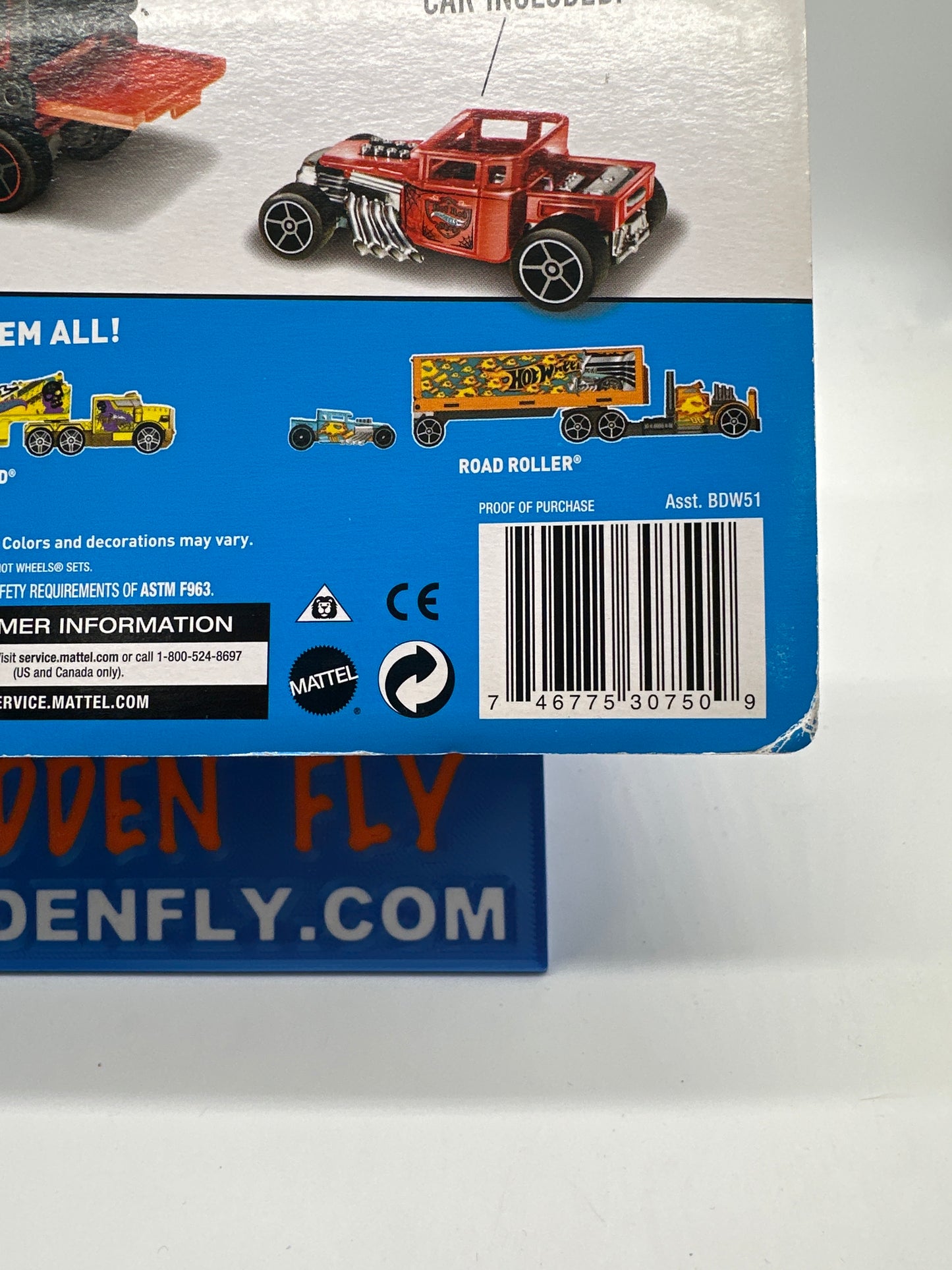 Hot Wheels Super Rigs - 2013 Road Roller w/ Red Bone Shaker