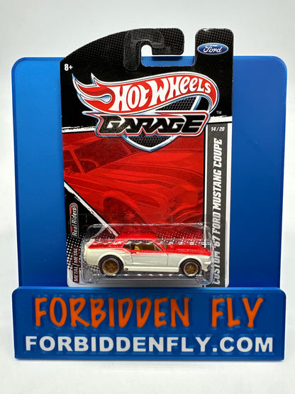 Hot Wheels Premium - HW Garage Series (Ford) - White & Red Custom ‘67 Ford Mustang Coupe (#14/20)