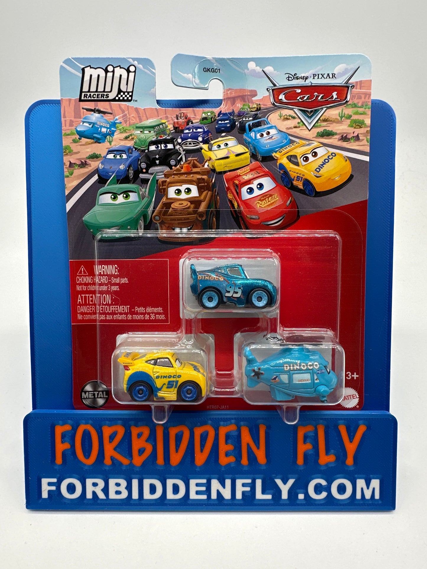 Disney Pixar Cars Movie - 2025 Metal Mini Racers Dinoco 3 Pack - Dinoco McQueen, Cruz, Rotor Turbosky