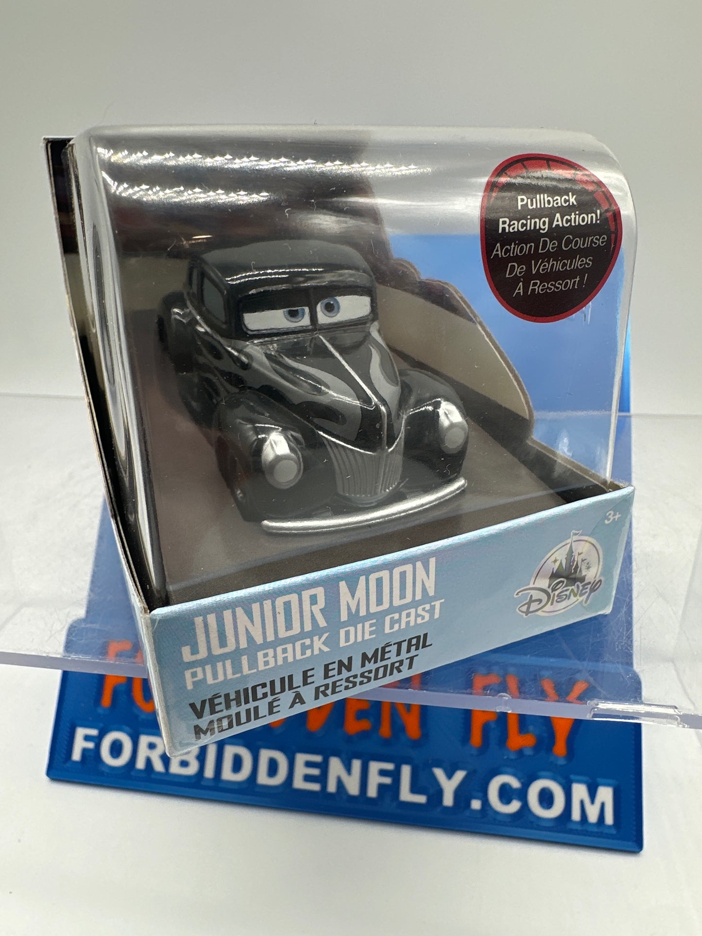 Disney Pixar Cars Movie - Disney Store Parks 1:43 Exclusive “Pull ‘n’ Race” Pullback Racing Action - Hot Rod Junior Moon