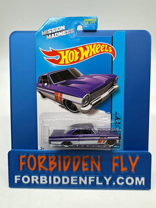 Hot Wheels Mainline - 2014 Kroger Exclusive Mission Madness - Purple ‘66 Chevy Nova