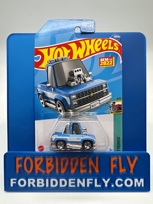 Hot Wheels Mainline - 2022 Tooned Series - Toon’d ‘83 Chevy Silverado - Blue