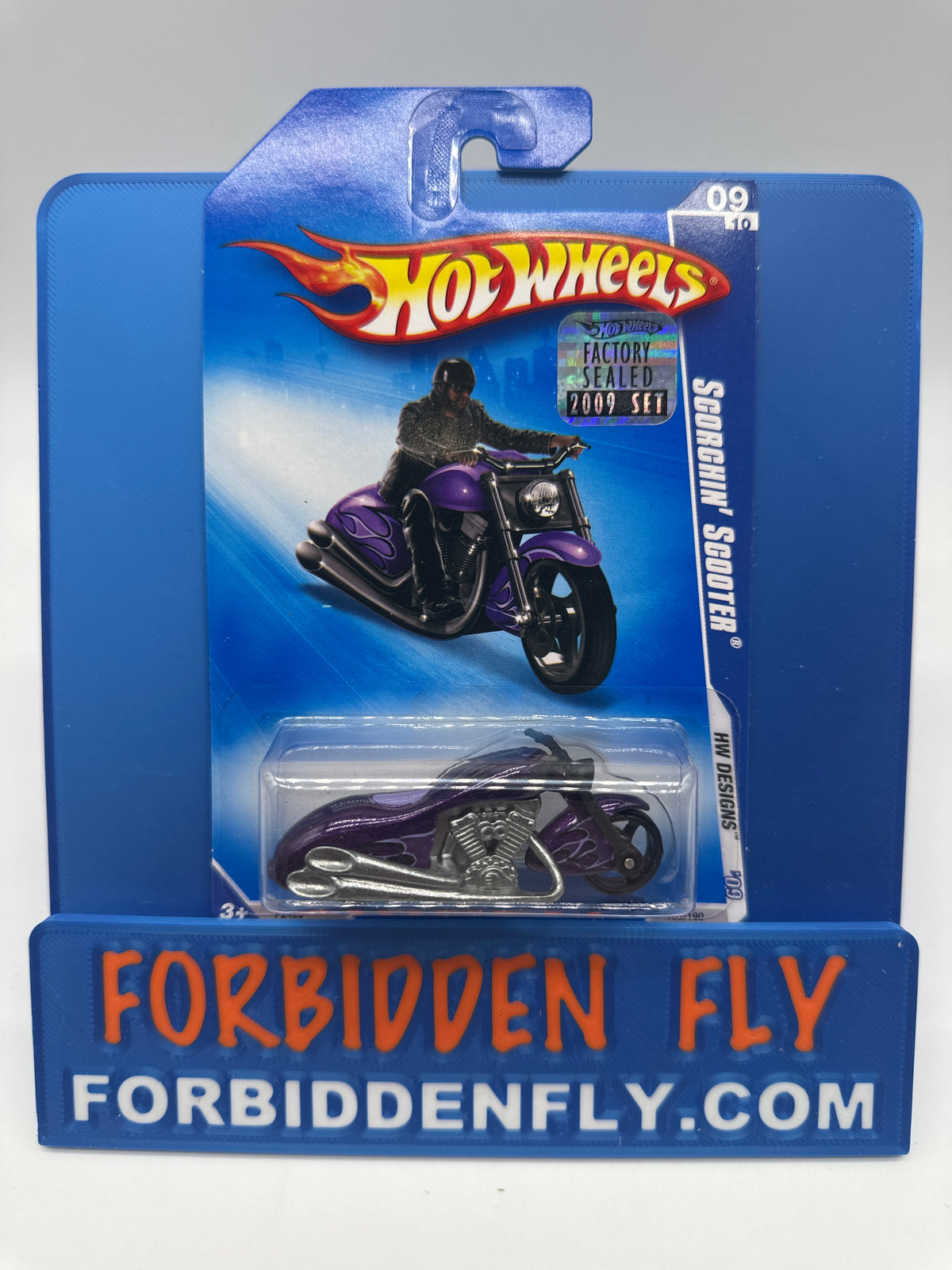 Hot Wheels 2009 Mainline Factory Stickered - HW Designs Series - Scorchin’ Scooter - Purple