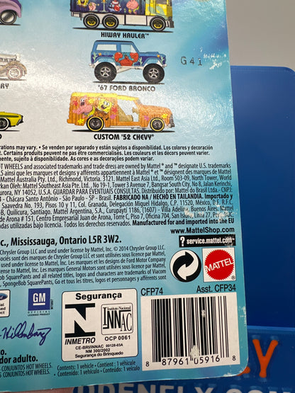 Hot Wheels Premium Pop Culture 2015 - SpongeBob SquarePants Series - Set of 6