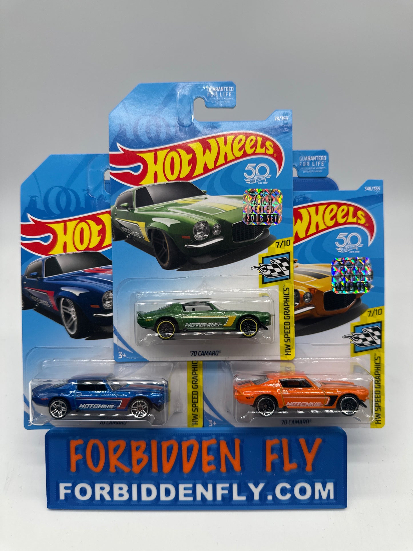 Hot Wheels Mainline - Factory Stickered 2018 - ‘70 Camaro - Lot Of 3
