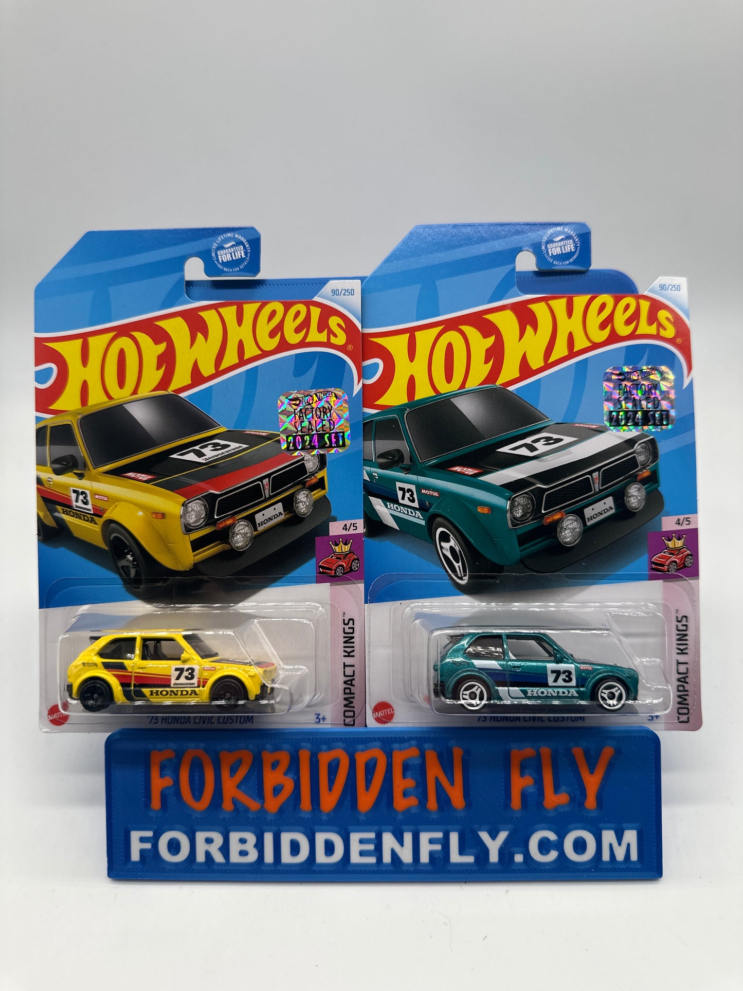 Hot Wheels Mainline - Factory Stickered 2024 - ‘73 Honda Civic Custom - Lot Of 2