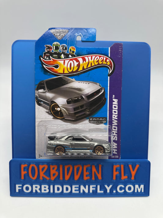 Hot Wheels Mainline - 2013 HW Showroom - Nissan Skyline GT-R (R34) - Zamac Edition