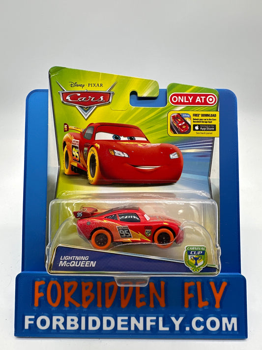 Disney Pixar Cars Movie - Target Exclusive Carnival Cup Series - Lightning McQueen (Orange Wheels)