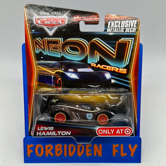 Disney Pixar Cars Movie - Target Exclusive Metallic Deco Neon Racers Series - Lewis Hamilton