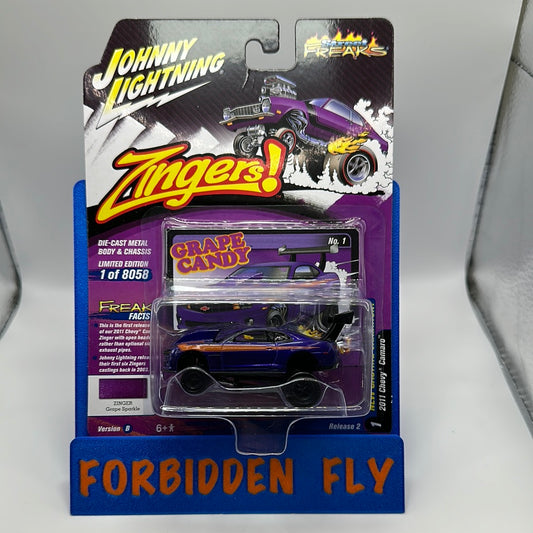 Johnny Lightning -Street Freaks - Zingers - 2022 Release 2 - Version B - 2011 Chevy Camaro - Grape Candy - Purple