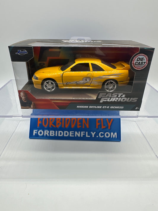 Jada 1:32 Scale - Fast & Furious - Yellow Nissan Skyline GT-R (BCNR33)