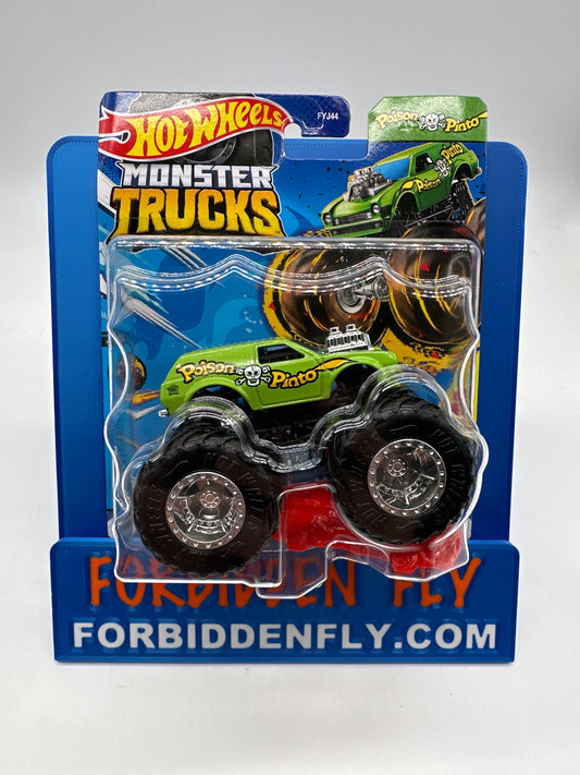 Hot Wheels Monster Trucks - Crash Legends Series w/ Crushed Car #4/6 - Poison Pinto - Green