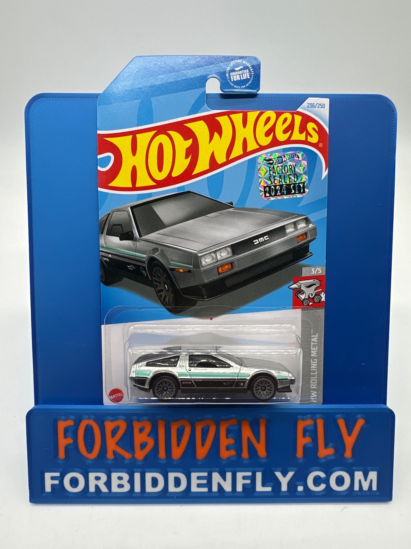 Hot Wheels Mainline - 2024 Factory Sticker Case N Regular Treasure Hunt - DMC DeLorean