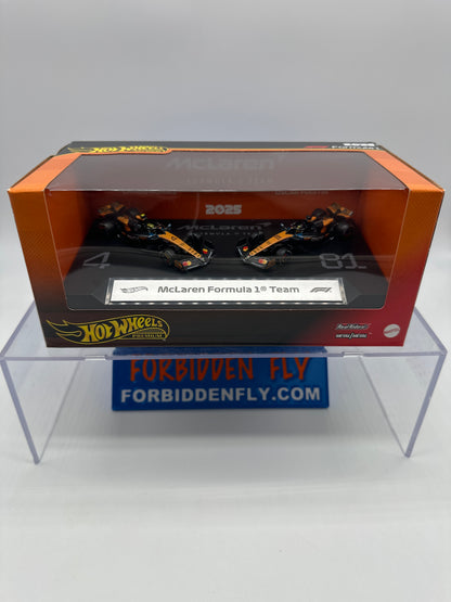 Hot Wheels 2025 Formula 1 Premium Series - Two Pack - McLaren Formula 1 One (F1) Team (#4 Lando Norris & #81 Oscar Piastri)