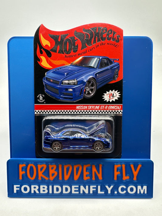 Hot Wheels RLC Red Line Club Release - Blue Nissan Skyline GT-R (BNR34)