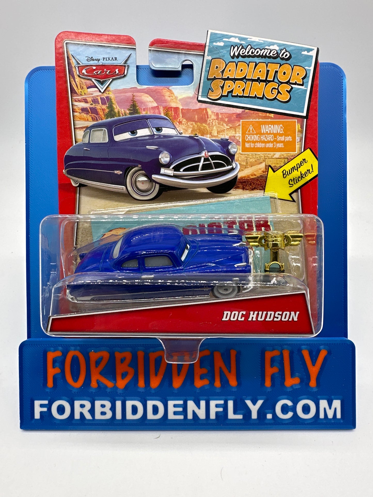 Disney Pixar Cars Movie - Welcome To Radiator Springs Card Series - Doc Hudson With Bumper Sticker