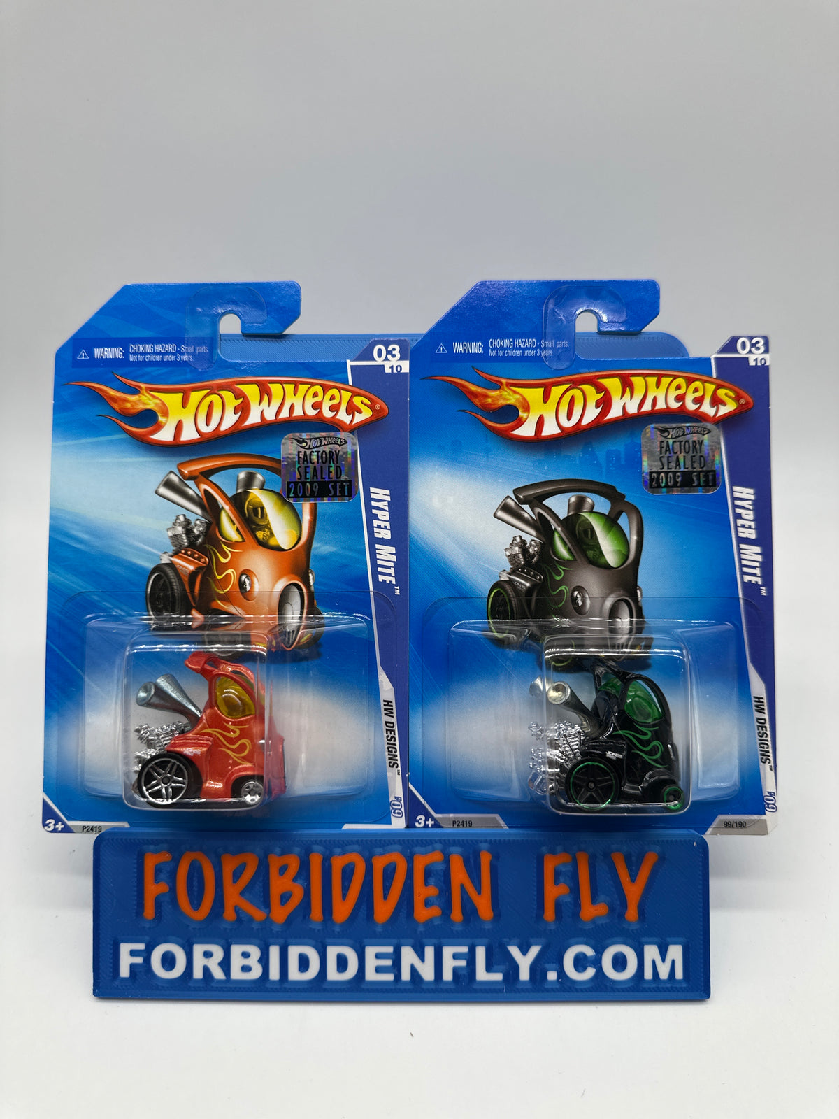 Hot Wheels Mainline - 2009 Factory Stickered - HW Designs Series - Hyper Mite - Lot Of 2