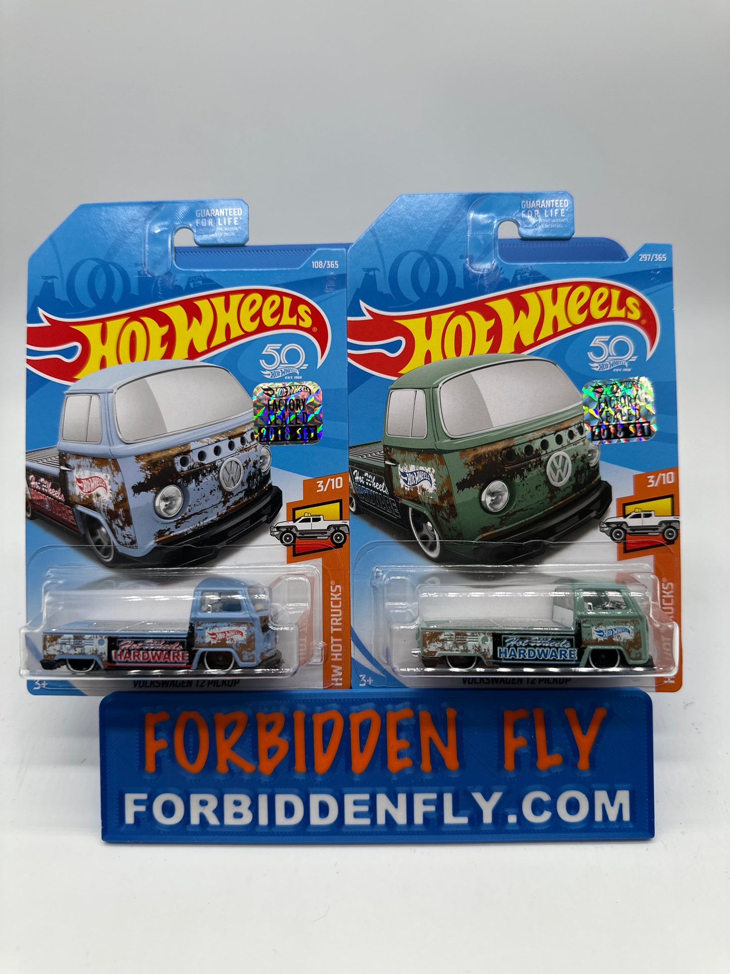 Hot Wheels Mainline - Factory Stickered 2018 - Volkswagen T2 Pickup - Lot Of 2