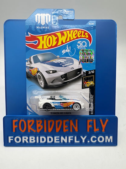 Hot Wheels Mainline - Factory Stickered 2018 - ‘15 Mazda MX-5 Miata - Lot Of 2