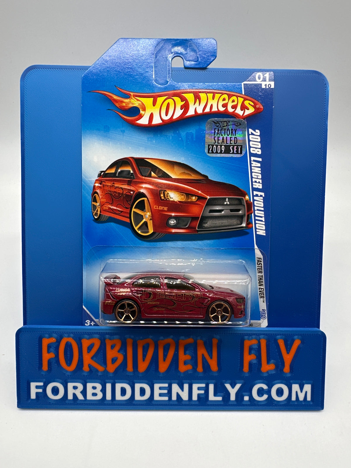 Hot Wheels Mainline - 2009 Factory Stickered - Faster Than Ever Series - 2008 Lancer Evolution - Lot Of 2