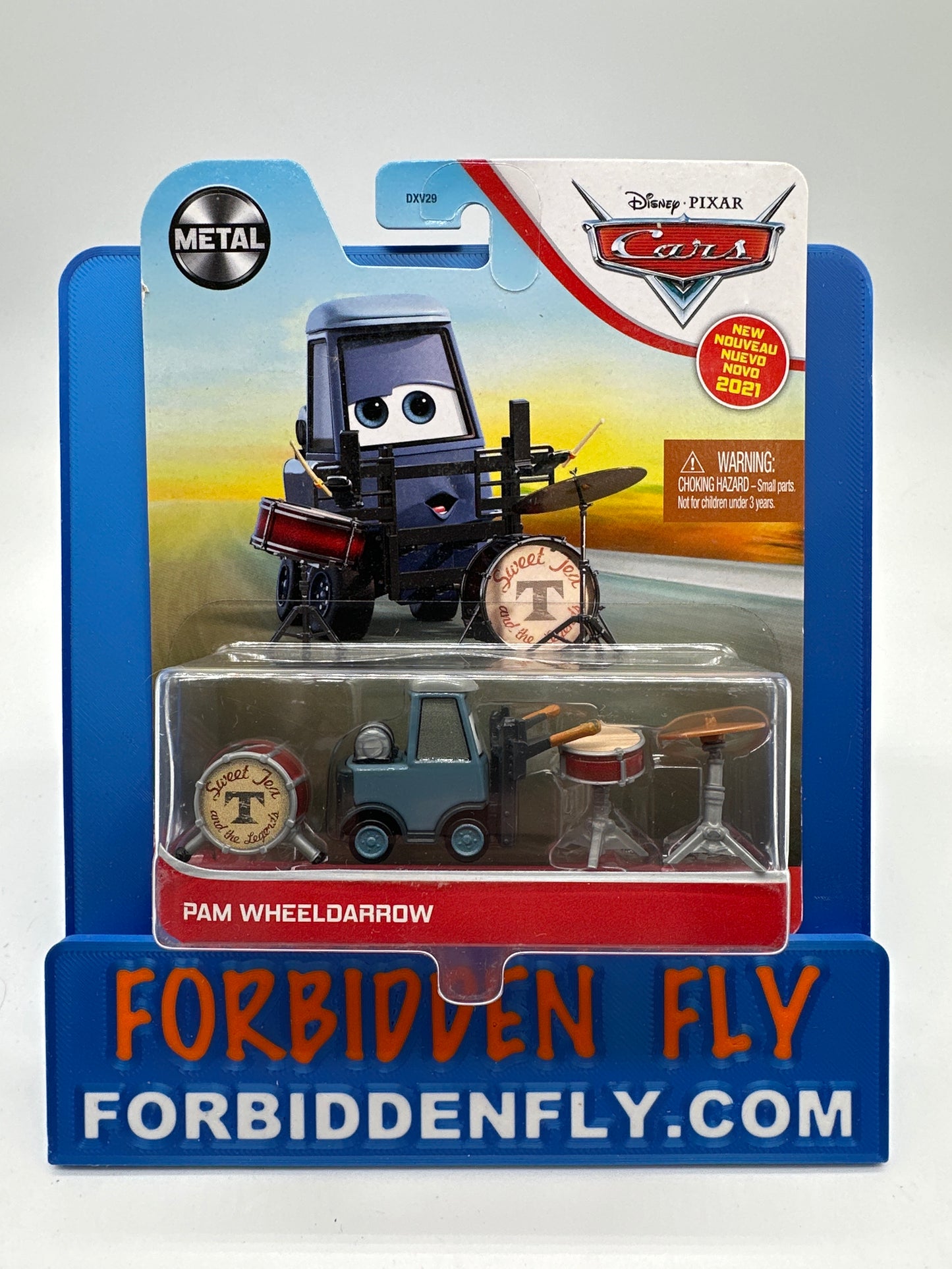 Disney Pixar Cars Movie - Metal Logo Card Release - Pam Wheeldarrow Pitty Drummer