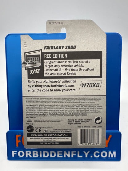 Hot Wheels 2018 Factory Stickered Target Exclusive Red Edition #7/12 - Fairlady 2000