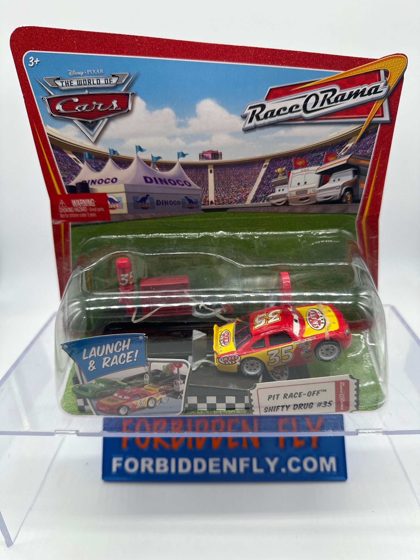 Disney Pixar Cars Movie - Race O Rama Launcher and Vehicle Set - Pit Row Race Off Shifty Drug #35