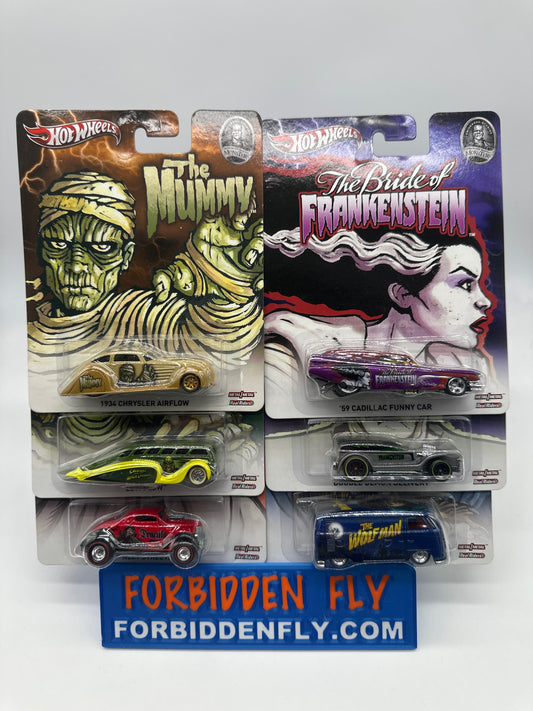 Hot Wheels Premium - Pop Culture 2013 Universal Monsters Series - Set of 6
