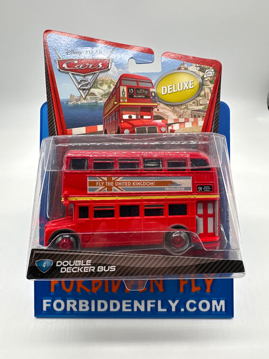 Disney Pixar Cars Movie - Cars 2 Card Series - Deluxe Double Decker Bus