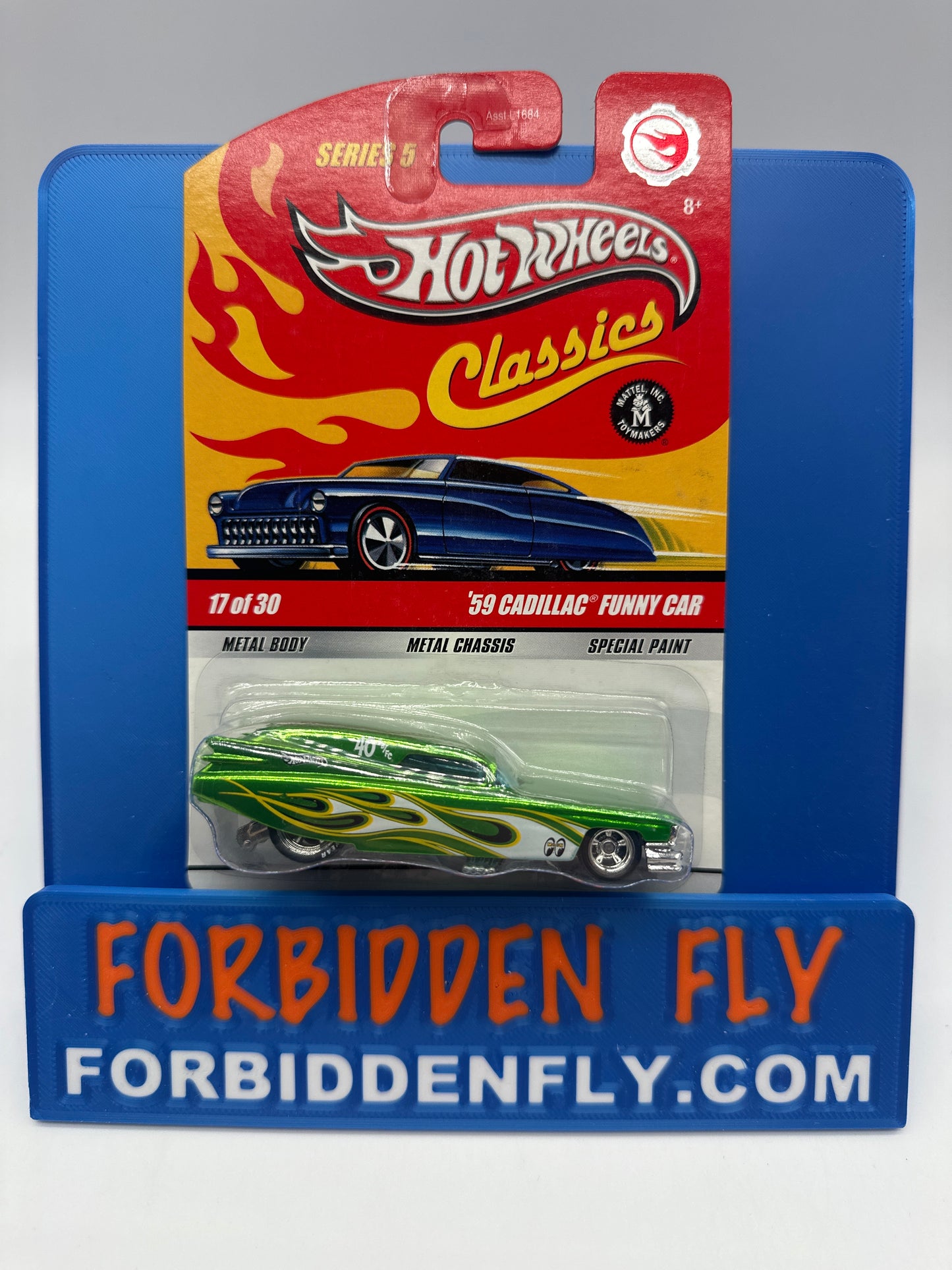 Hot Wheels Classics CHASE - Series 5 #17 of 30 - Green ‘59 Cadillac Funny Car