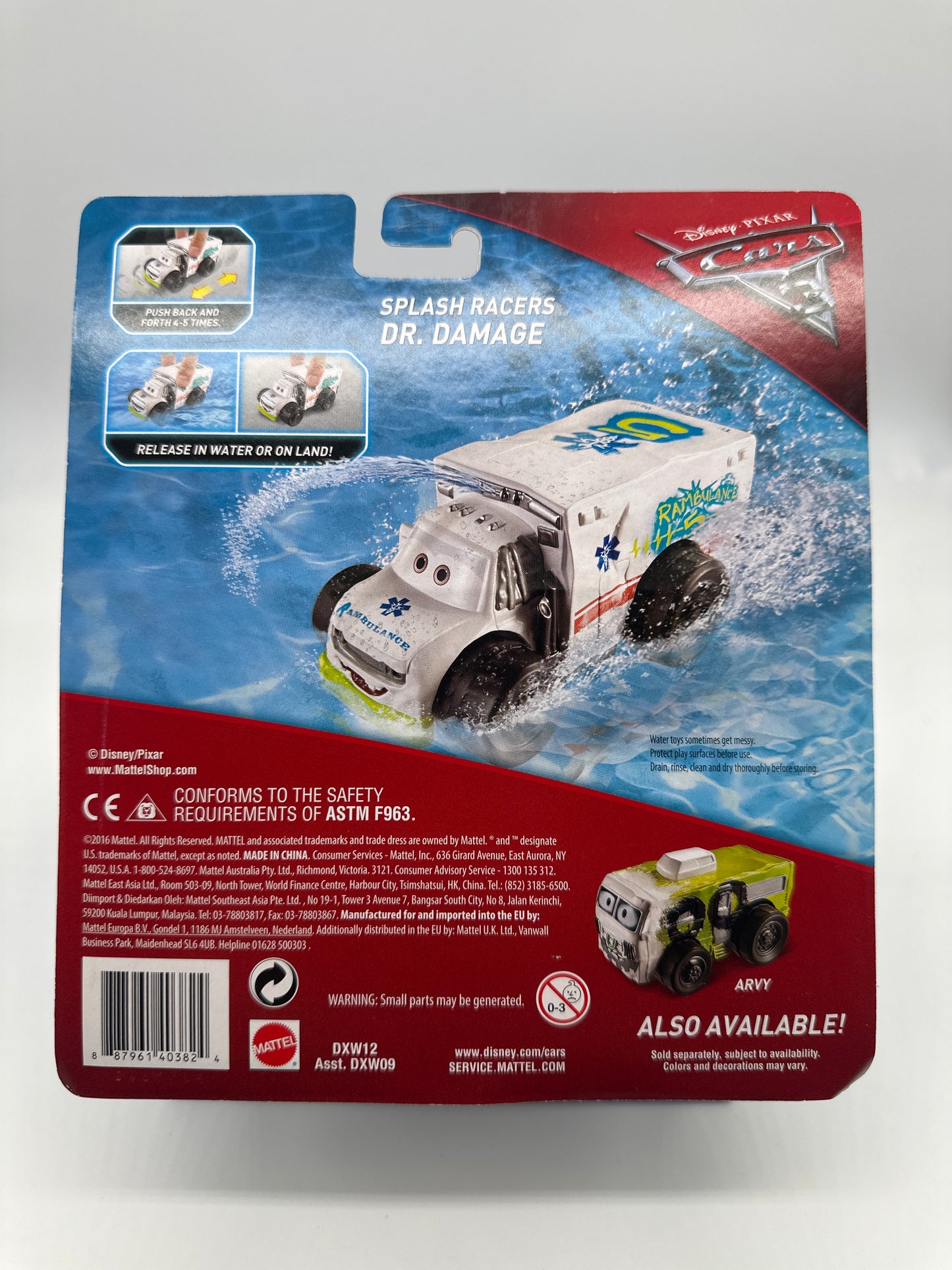 Disney Pixar Cars Movie - Cars 3 Splash Racers - Dr. Damage