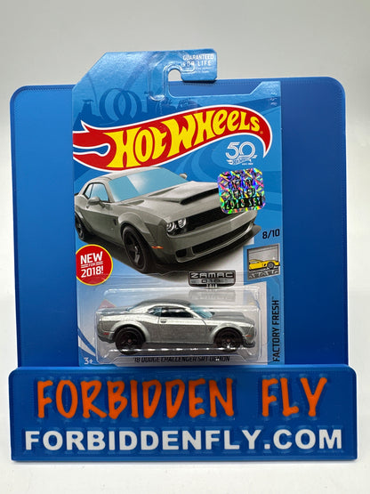 Hot Wheels Mainline - Factory Stickered 2018 - Exclusive Zamac Edition #16/18 - ‘18 Dodge Challenger SRT Demon