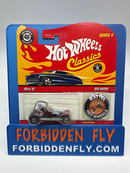 Hot Wheels Classics - Series 4 #8 of 15 - Red Red Baron w/ Button