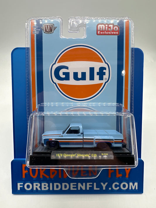 M2 Machines Acrylic - MiJo Exclusive MJS86 - Gulf 1978 Chevrolet Silverado C30 - Chase